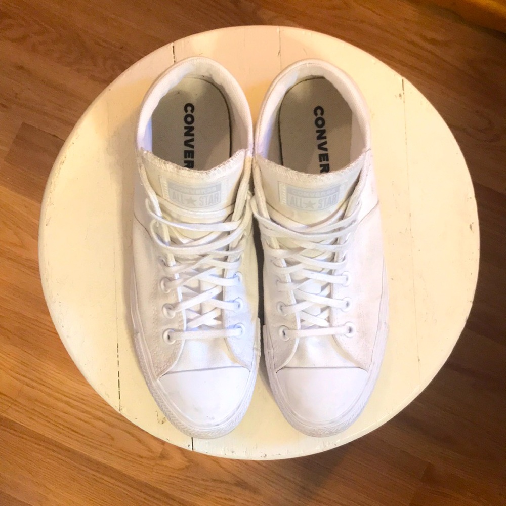 Size 10 Converse Madison All White Midi Shoes